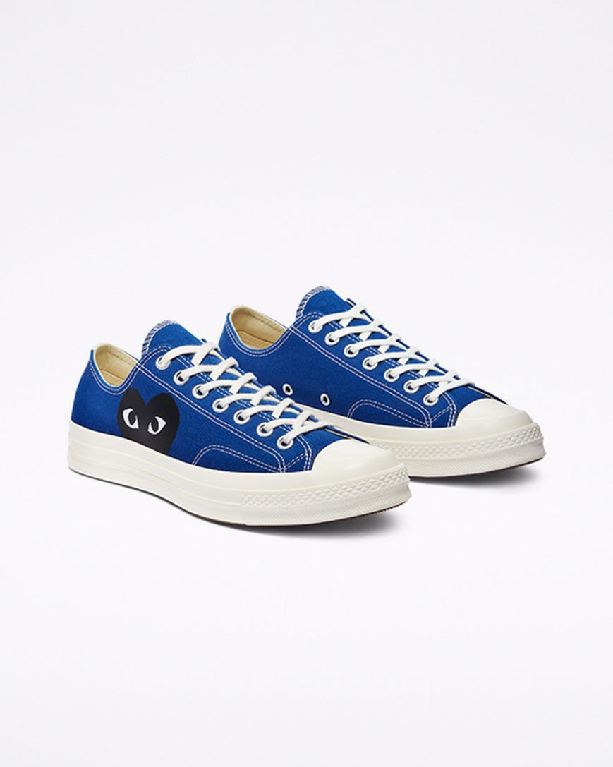 Tenisi Barbati Converse x Comme des Garçons PLAY Chuck 70 Albastri Negrii | RO XYW13A953